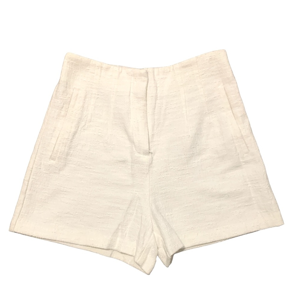 zara white shorts high waist